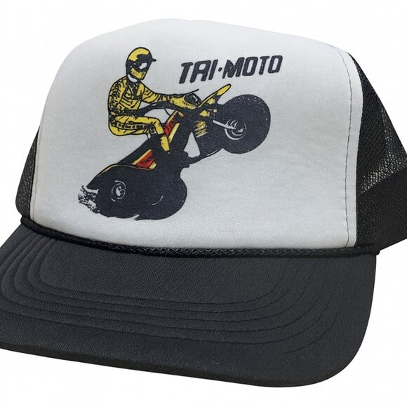 Handmade Accessories - Retro Yamaha TRI-MOTO Trucker Hat Vintage Style 3-Wheeler Racing Hat Unworn 80’s